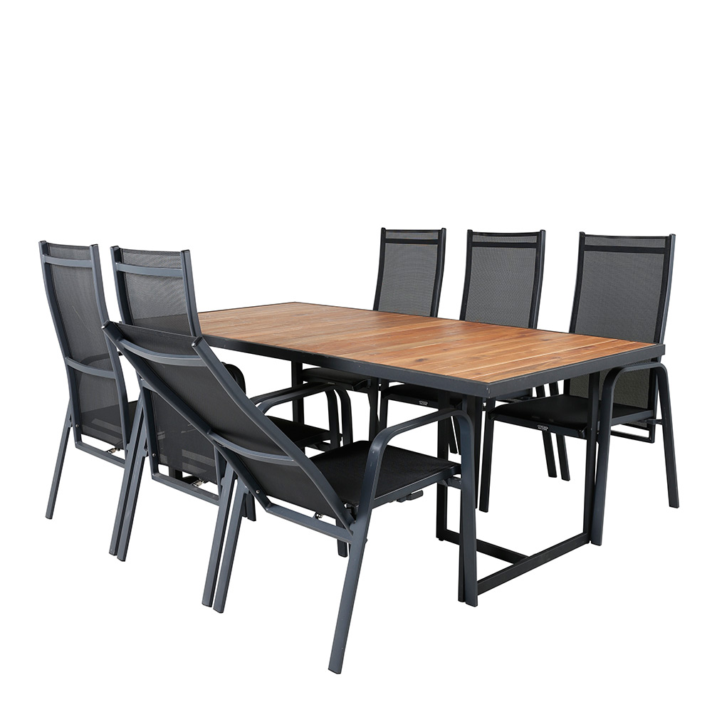 Spisegruppe Venture Home King med 6 Curz Spisestoler