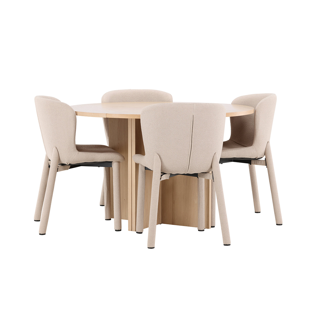 Spisegruppe Venture Home Strada Ø120 cm med 4st Astoria Spisestoler