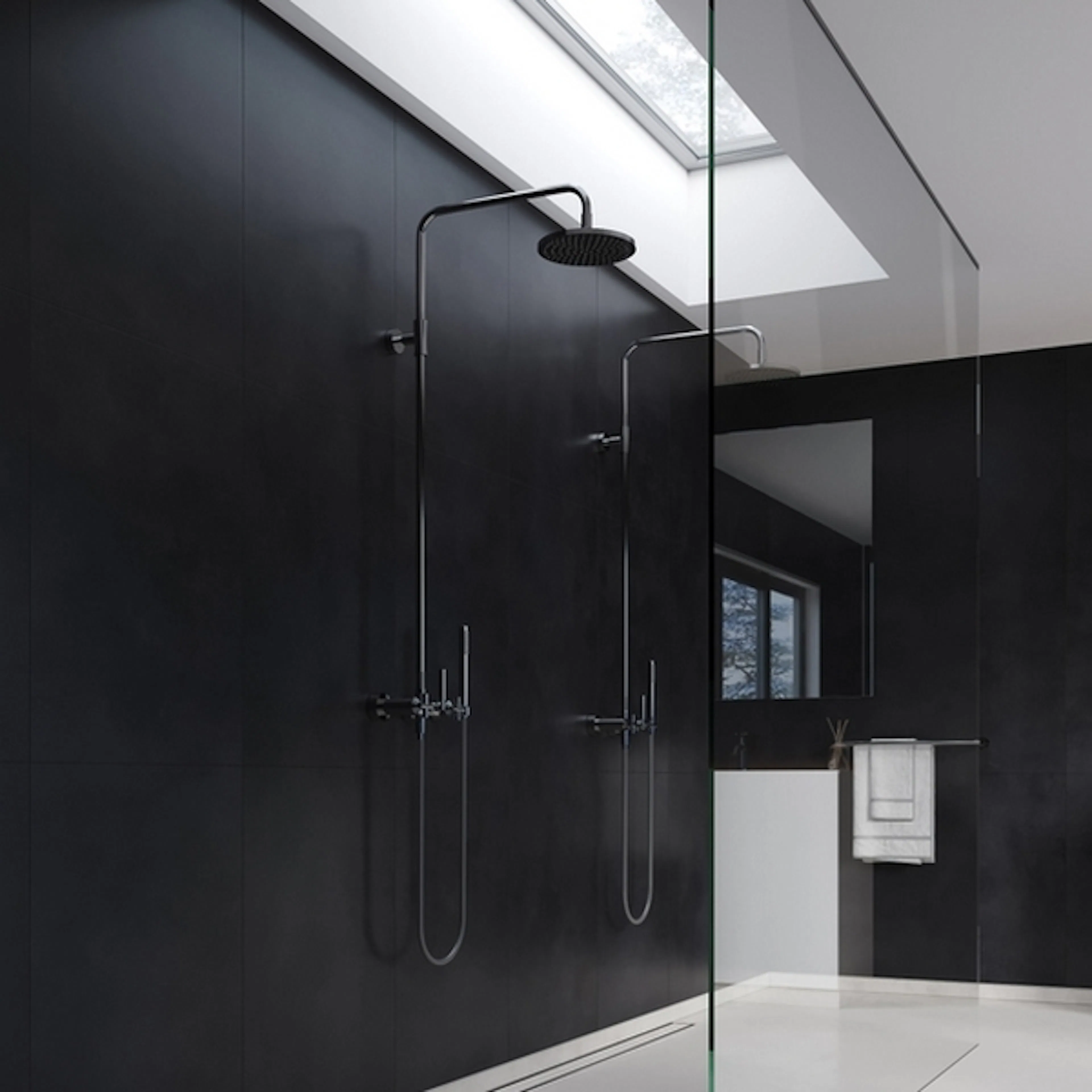 Baderomspanel Fibo 2127-M6080 Dark Ash