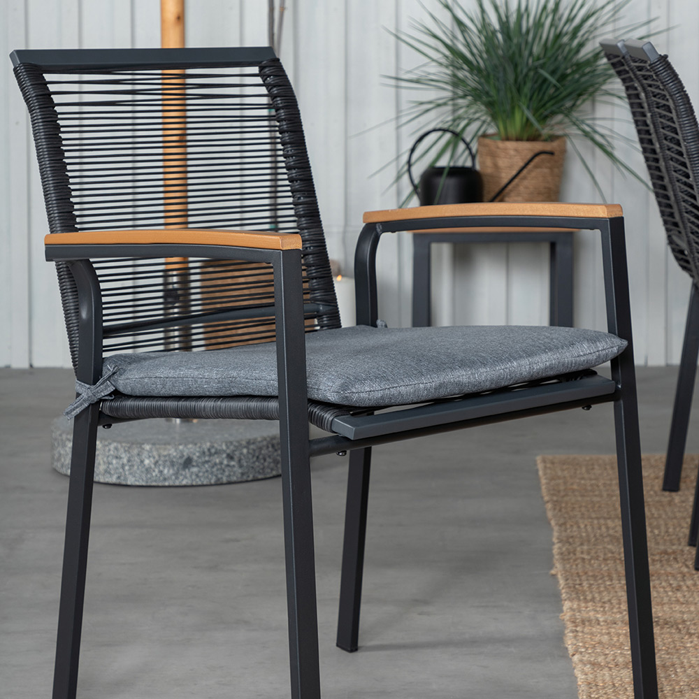 Spisegruppe Venture Home Bois med 6 Deni Stoler