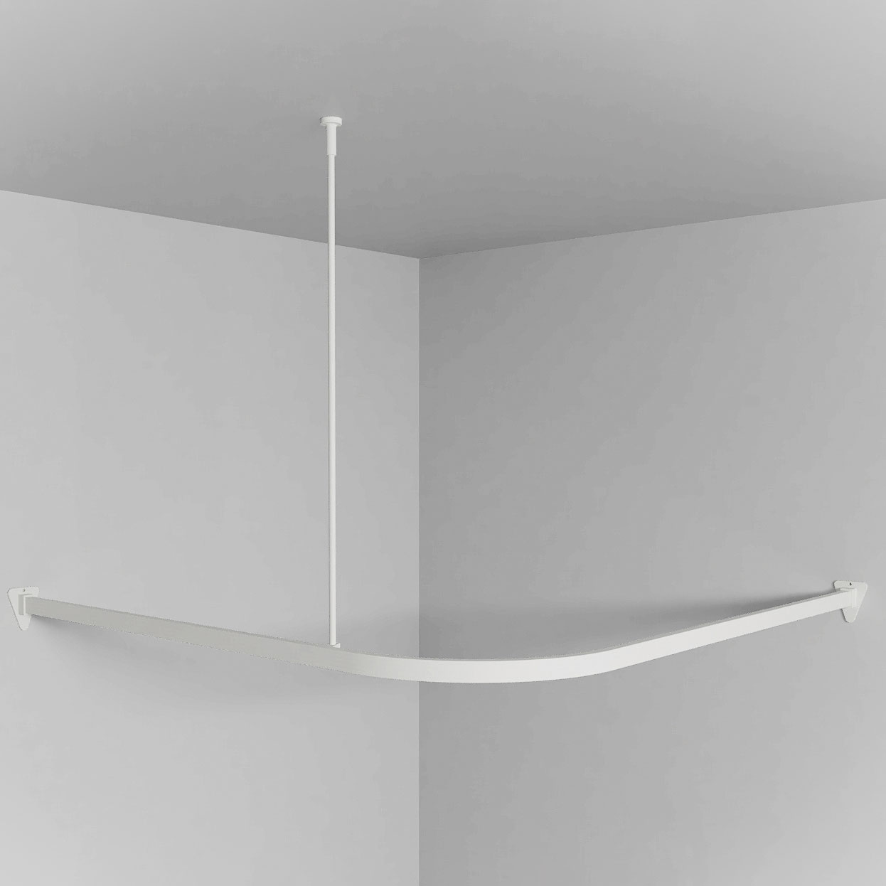 Draperistång Svedbergs Vinkel 90x90 cm Vit | badrum - badrumstillbehor - duschstang | KakelKungen