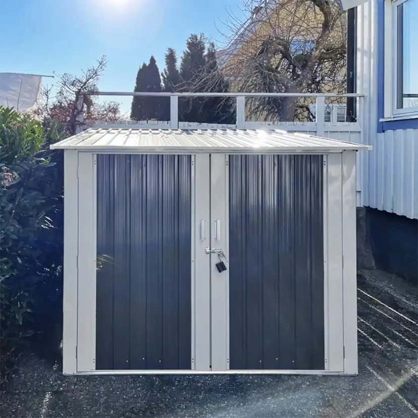 Sykkelskur Metalcraft 4,2m² Låsbart for Utendørsbruk