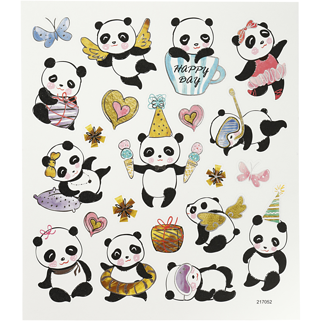 Klistremerker Creativ Company Panda 15x16,5 cm