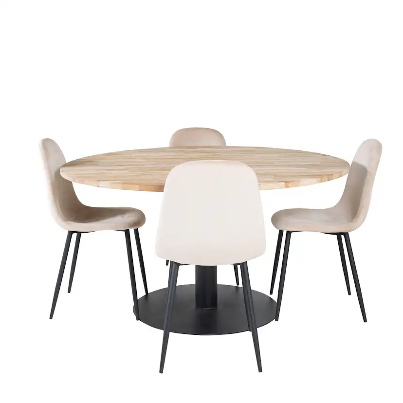 Spisegruppe Venture Home Cornelia med 4 Pobbie Stoler