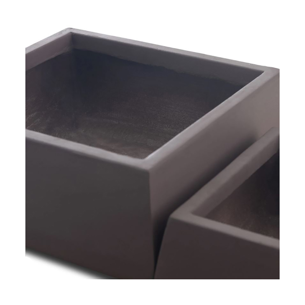 Krukke Lyfco Firkantet Lav Mørkbrun 2-pk