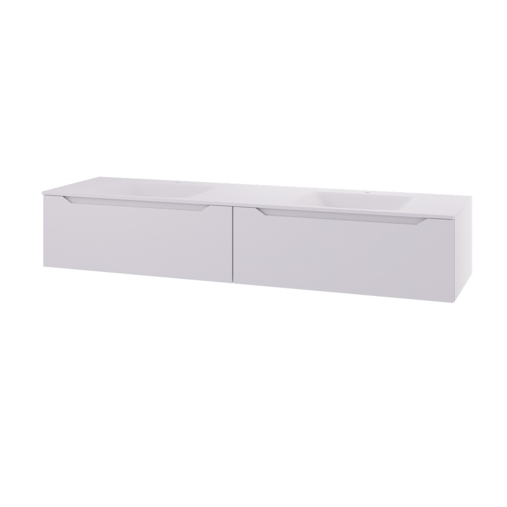 Servantskap Linn Bad Emma 160 cm 2*1 Skuffer Dobbel
