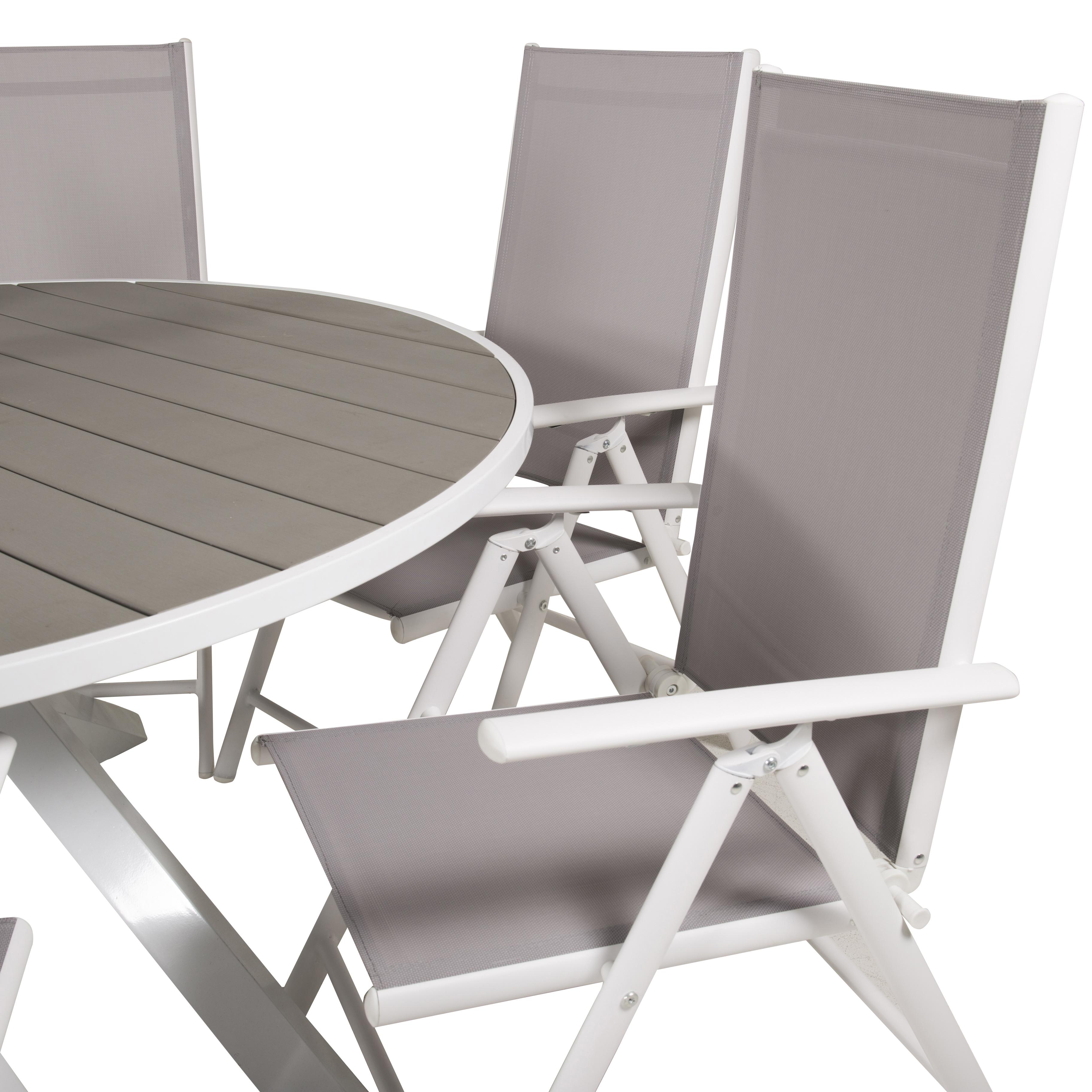 Spisegruppe Venture Home Pincy Ø 140 med 6 Bront Stoler