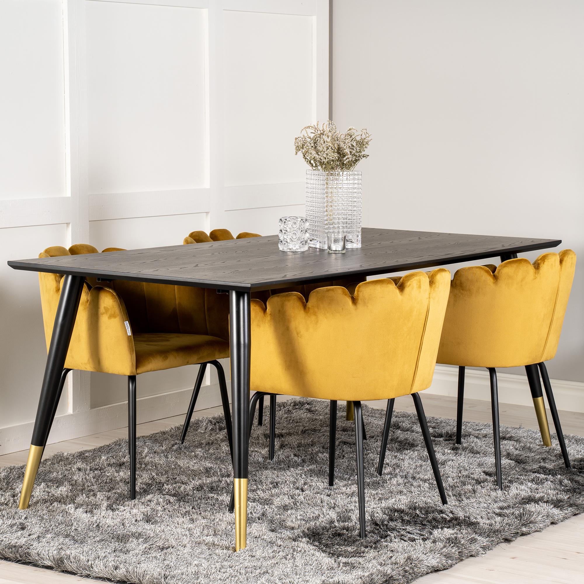 Spisegruppe furniture/fashion Disa med 4 Limhamn Rektangulært Stoler