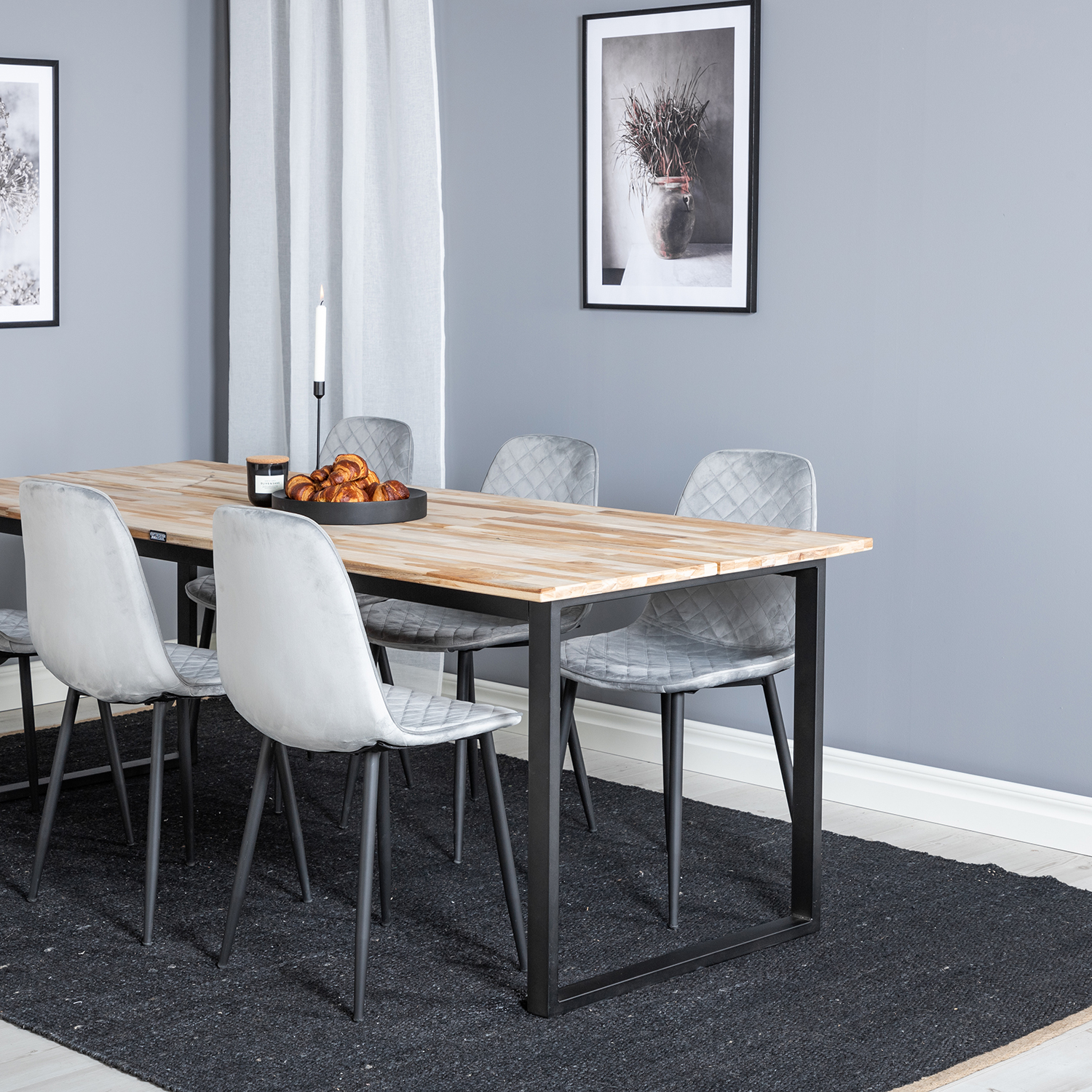 Spisegruppe Venture Home Cirebon med 6 Polar Stoler