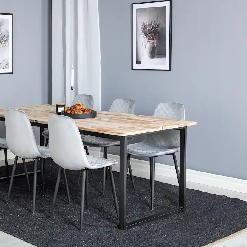 Spisegruppe Venture Home Cirebon med 6 Polar Stoler
