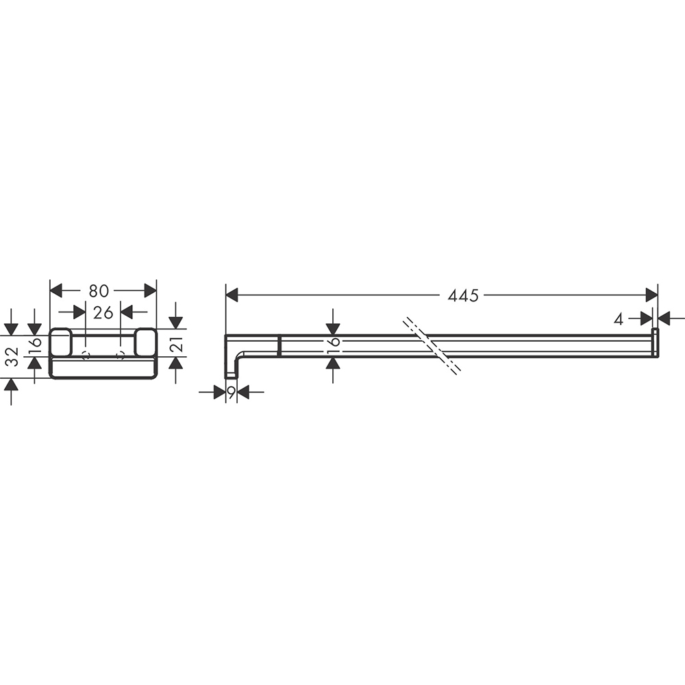 Håndklehenger Hansgrohe AddStoris 41770 445 mm