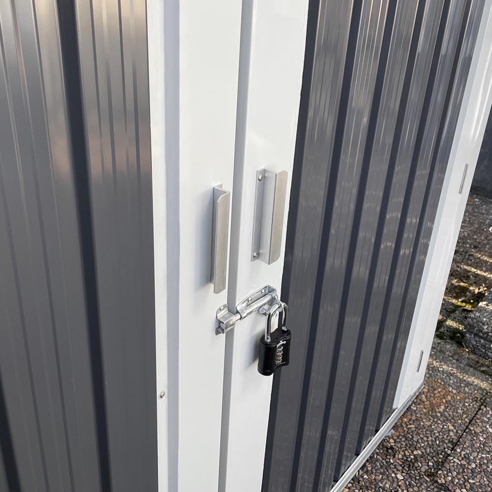 Sykkelskur Metalcraft 4,2m² Låsbart for Utendørsbruk