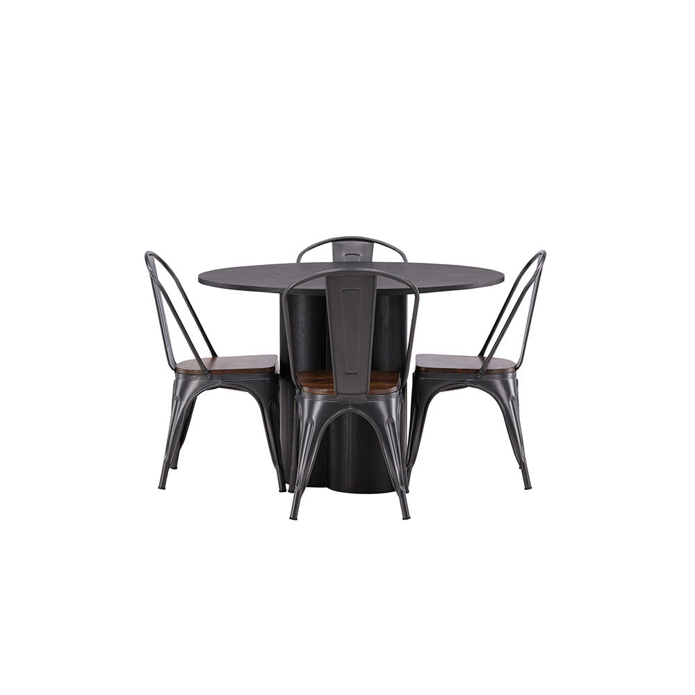 Spisegruppe Venture Home Olivia med 4 Tempe Stoler
