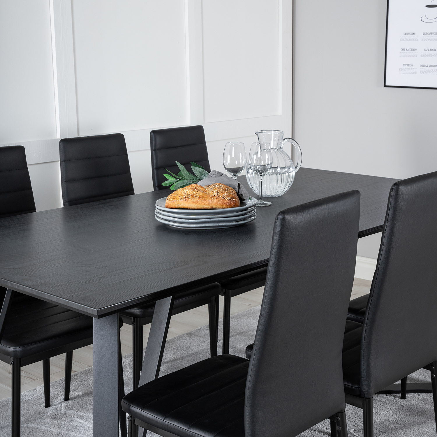 Spisegruppe Venture Home Madde med 6 Sly Stoler