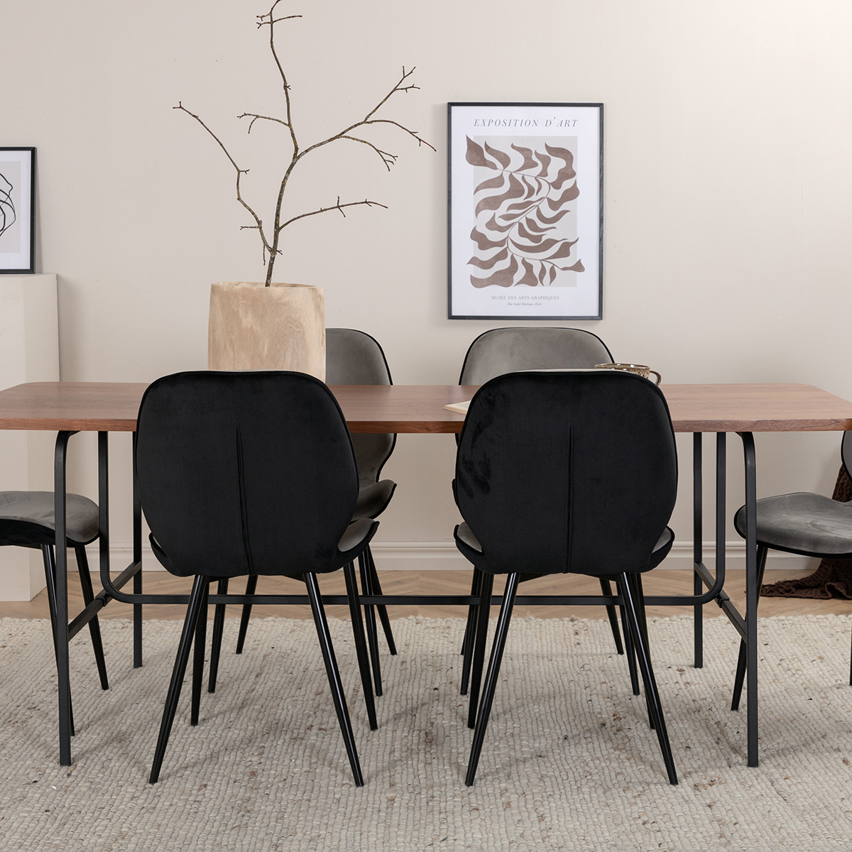 Spisegruppe Venture Home Chicago Spisebord og Elisa Spisestol