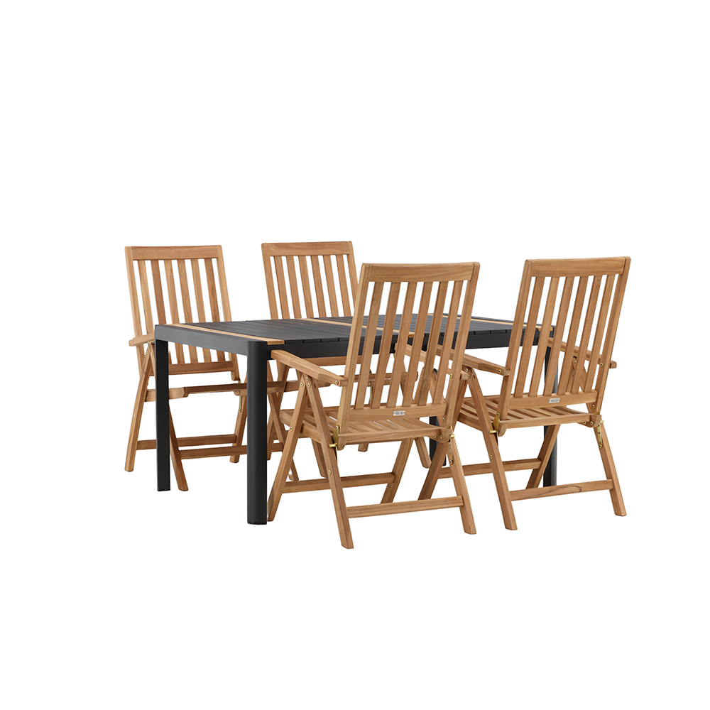Spisegruppe Venture Home Togo 150x100 cm med 4 Kenya Stoler