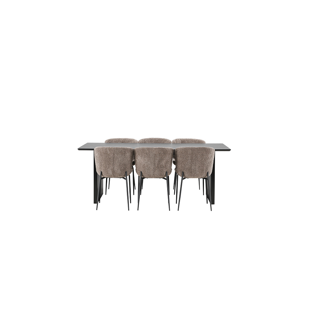 Spisegruppe Venture Home Vail med 6 Modesto Stoler