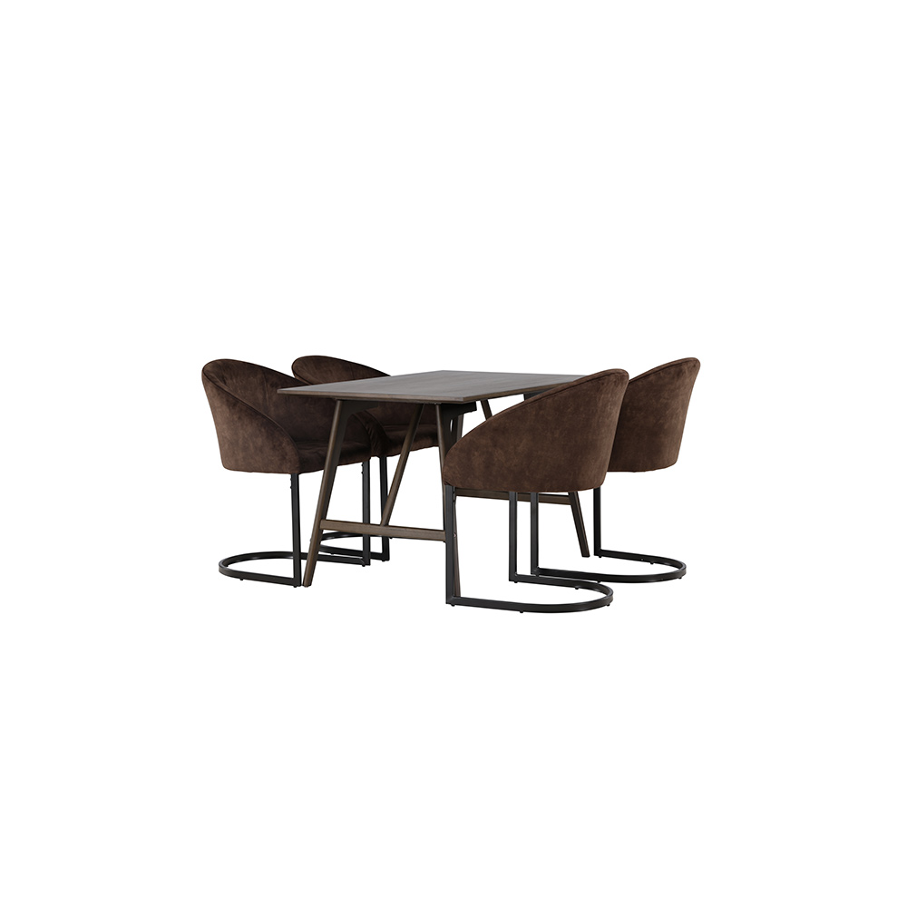 Spisegruppe Venture Home Kaseidon med 4 stk Evening Stoler