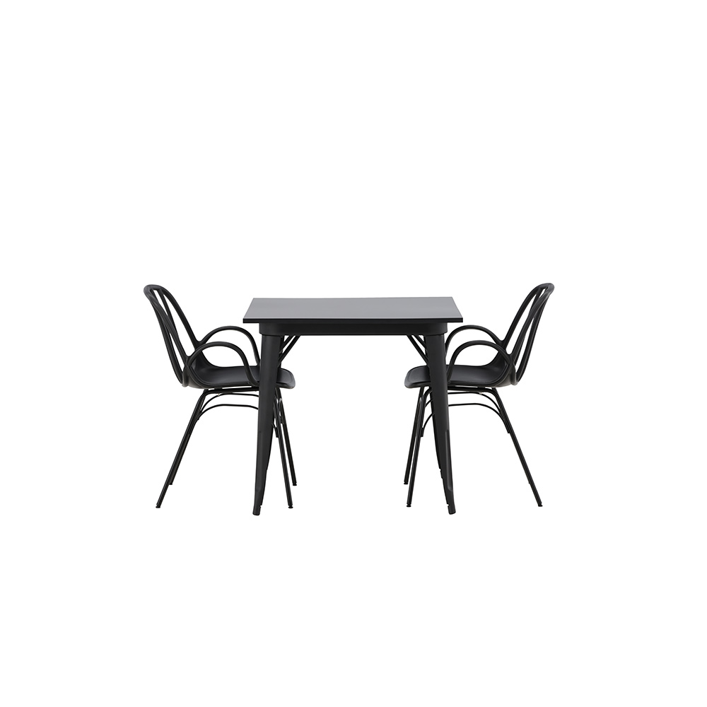 Spisegruppe Venture Home Tempe 80 cm med 2 Dyrön Stoler