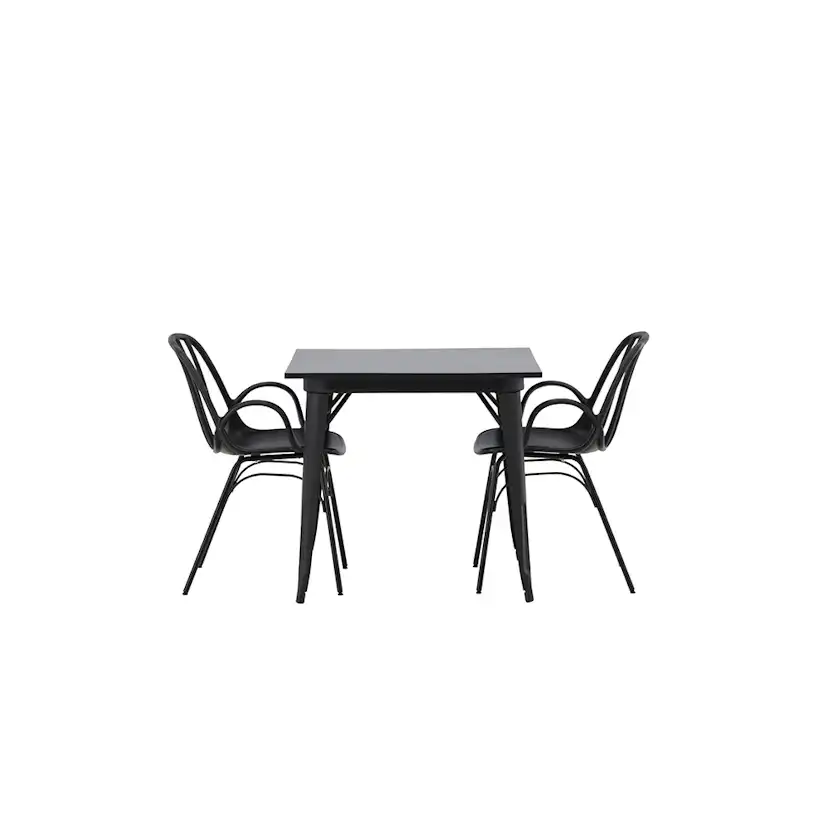 Spisegruppe Venture Home Tempe 80 cm med 2 Dyrön Stoler
