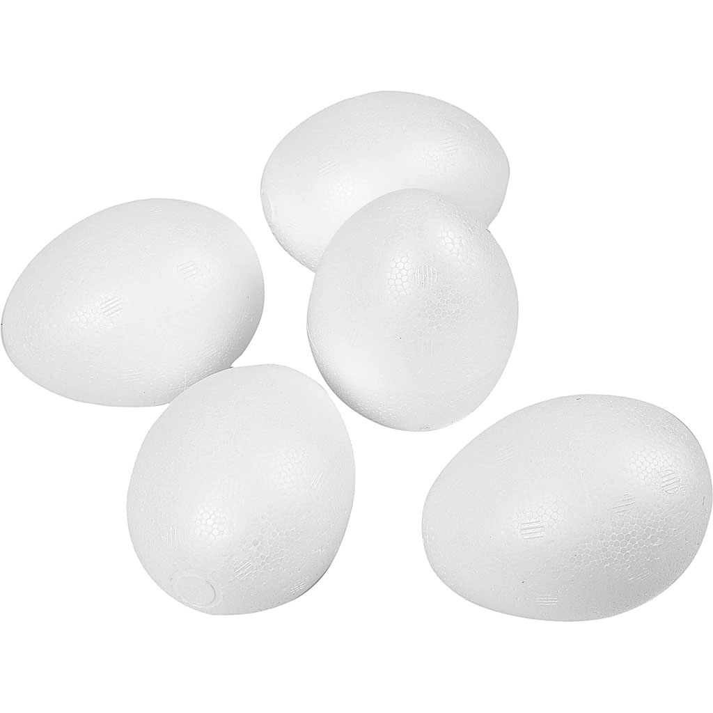 Ägg, vit, H: 8 cm, 50 st./ 1 förp. Høyde: 80 mm, 50 st