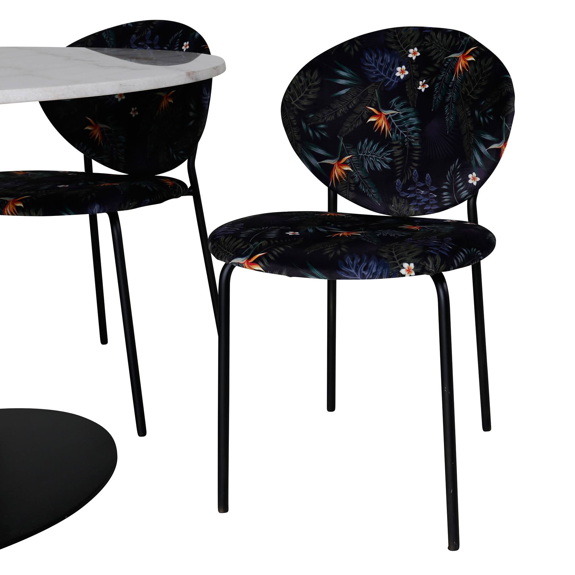 Spisegruppe Venture Home Estelle med 4 Valor Stoler Polyester