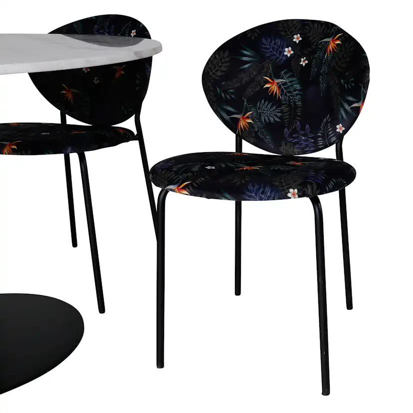 Spisegruppe Venture Home Estelle med 4 Valor Stoler Polyester