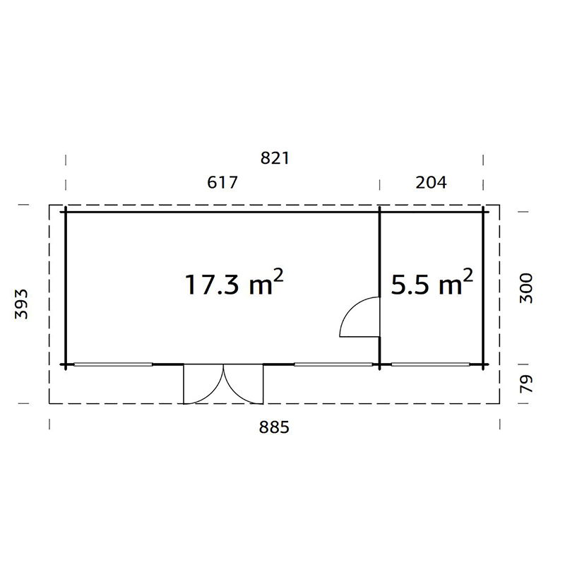 Anneks Palmako Heidi 22,8 m2
