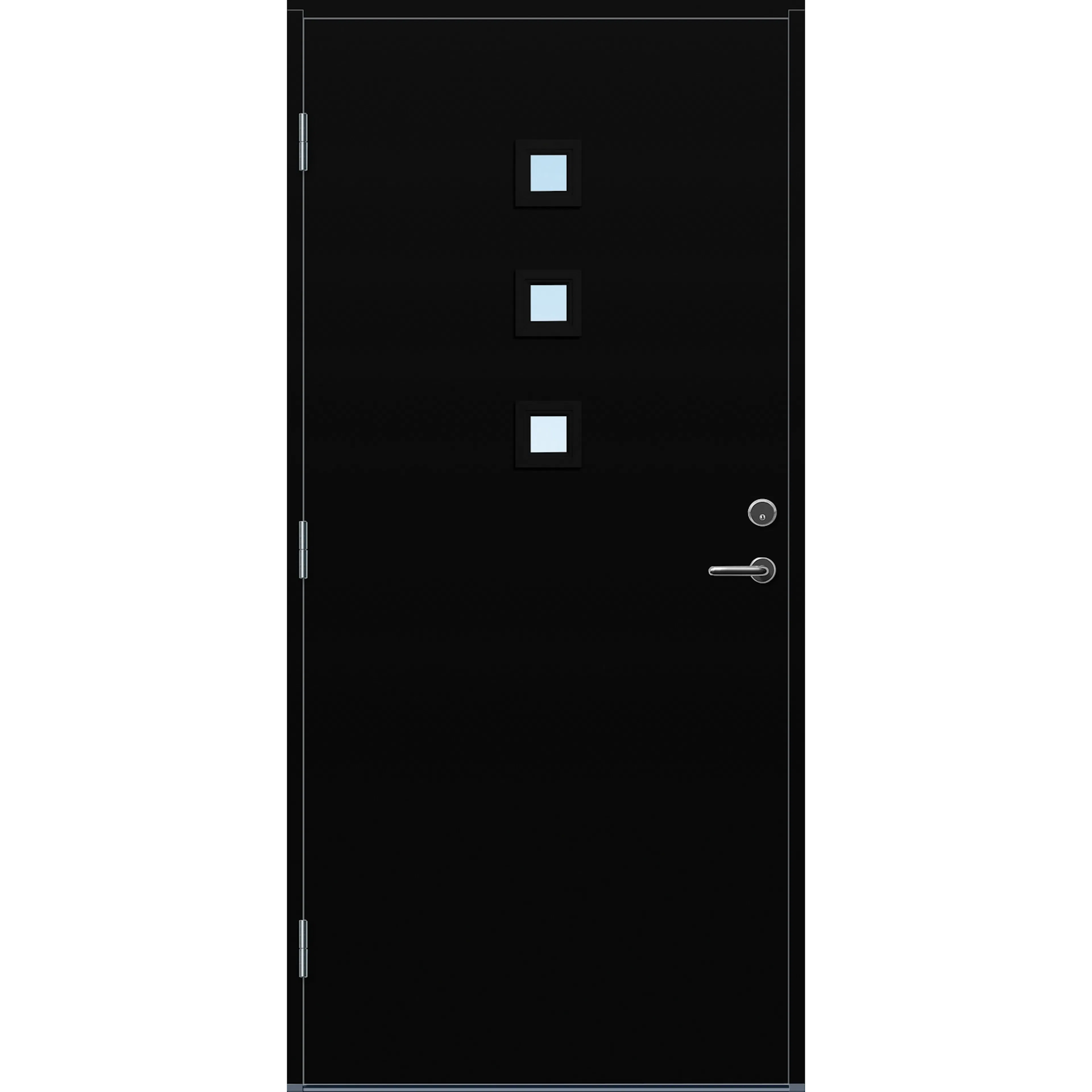 DØR YD ODDA 10X21H SORT BxH 100x210 Høyre, NCS S-9000-N, Sort