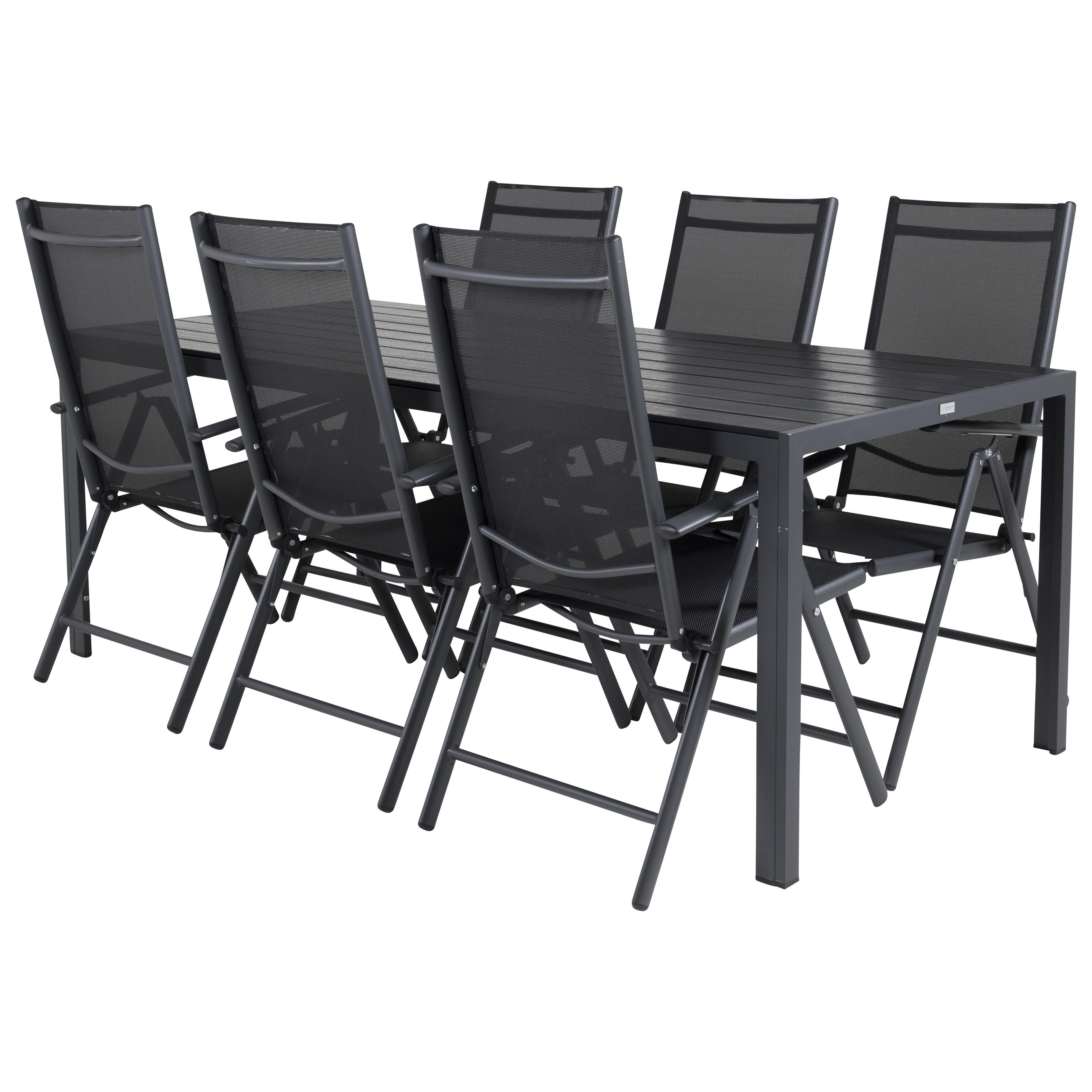 Spisegruppe Venture Home Bront 205 med 6 Bront Spisestoler