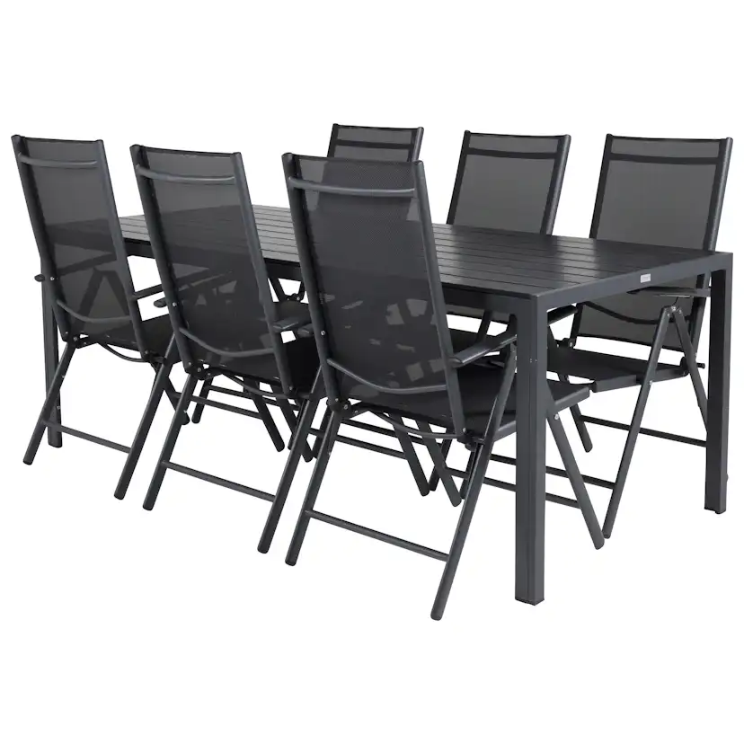 Spisegruppe Venture Home Bront 205 med 6 Bront Spisestoler