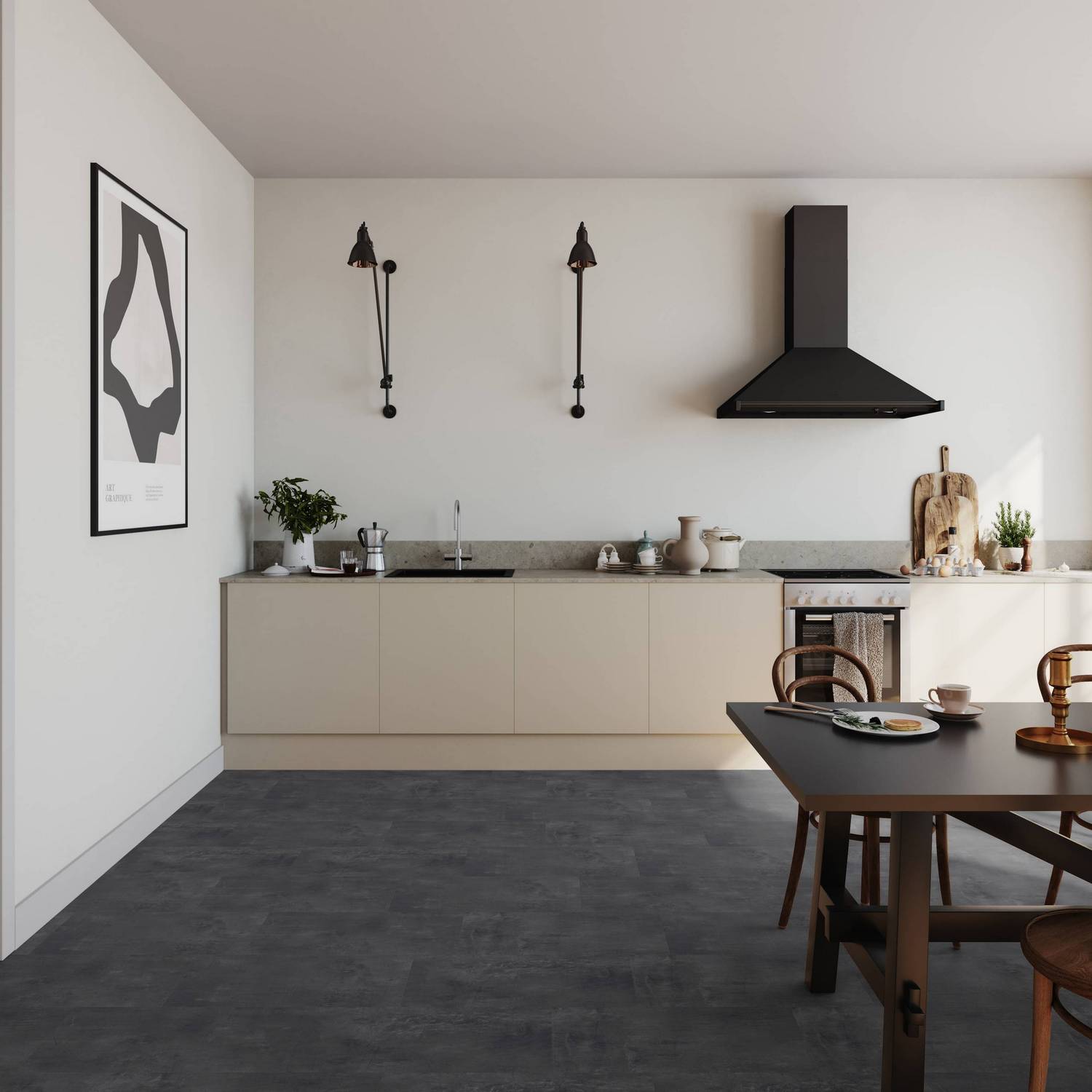 Vinylgulv Tarkett iD Inspiration 55  Vintage Zinc Black