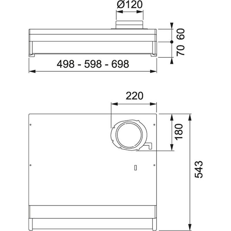Kåpa 1221B-12 60 Vit Hvit,Bredde: 598 mm