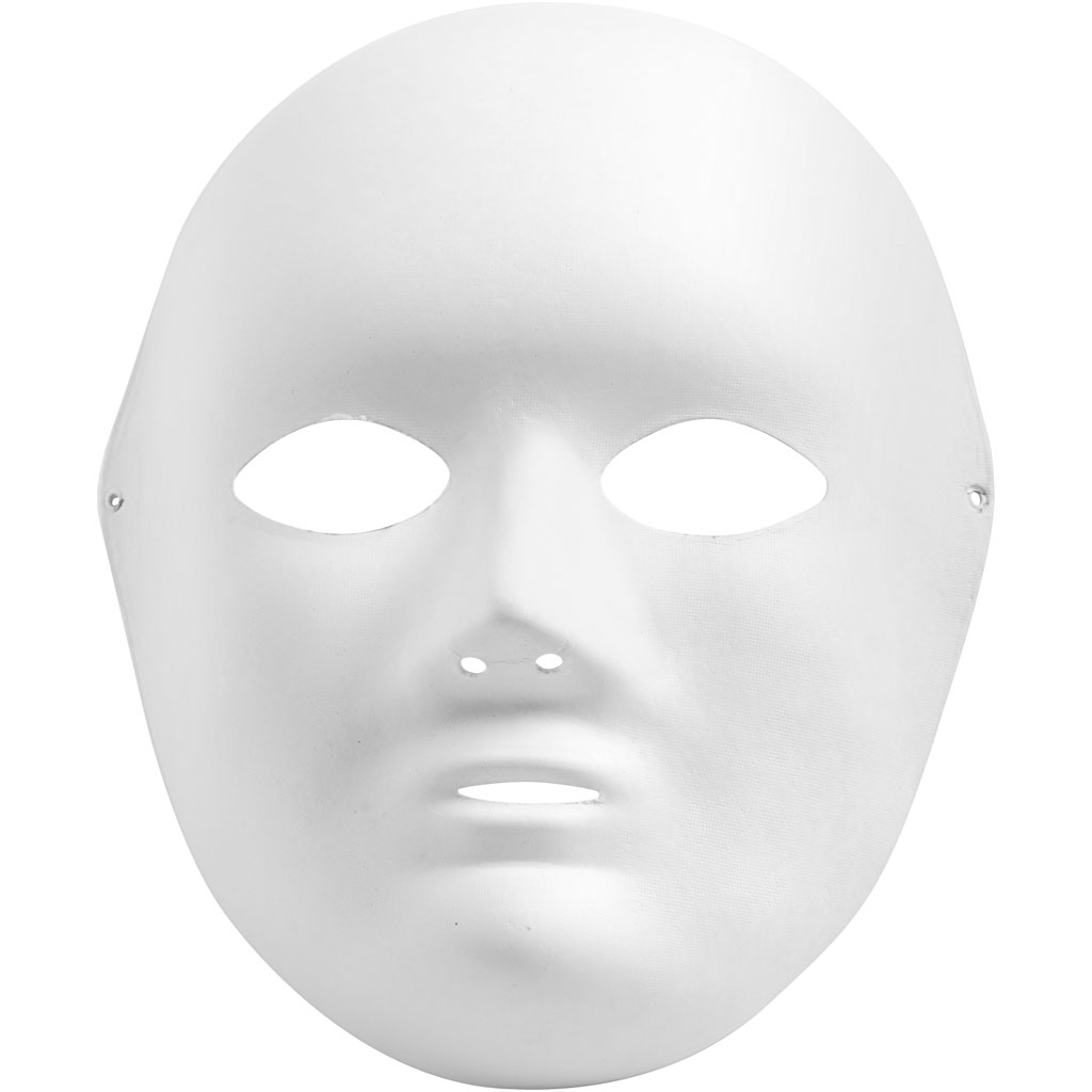 Helmaske Creativ Company av Papp Hvit 22x17 cm 1 stk