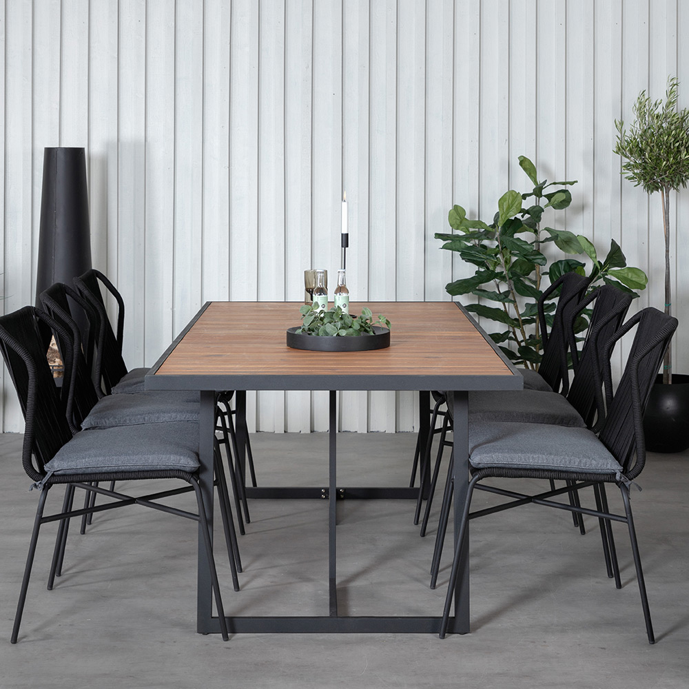 Spisegruppe Venture Home King med 6 Julle Stablebare Spisestoler