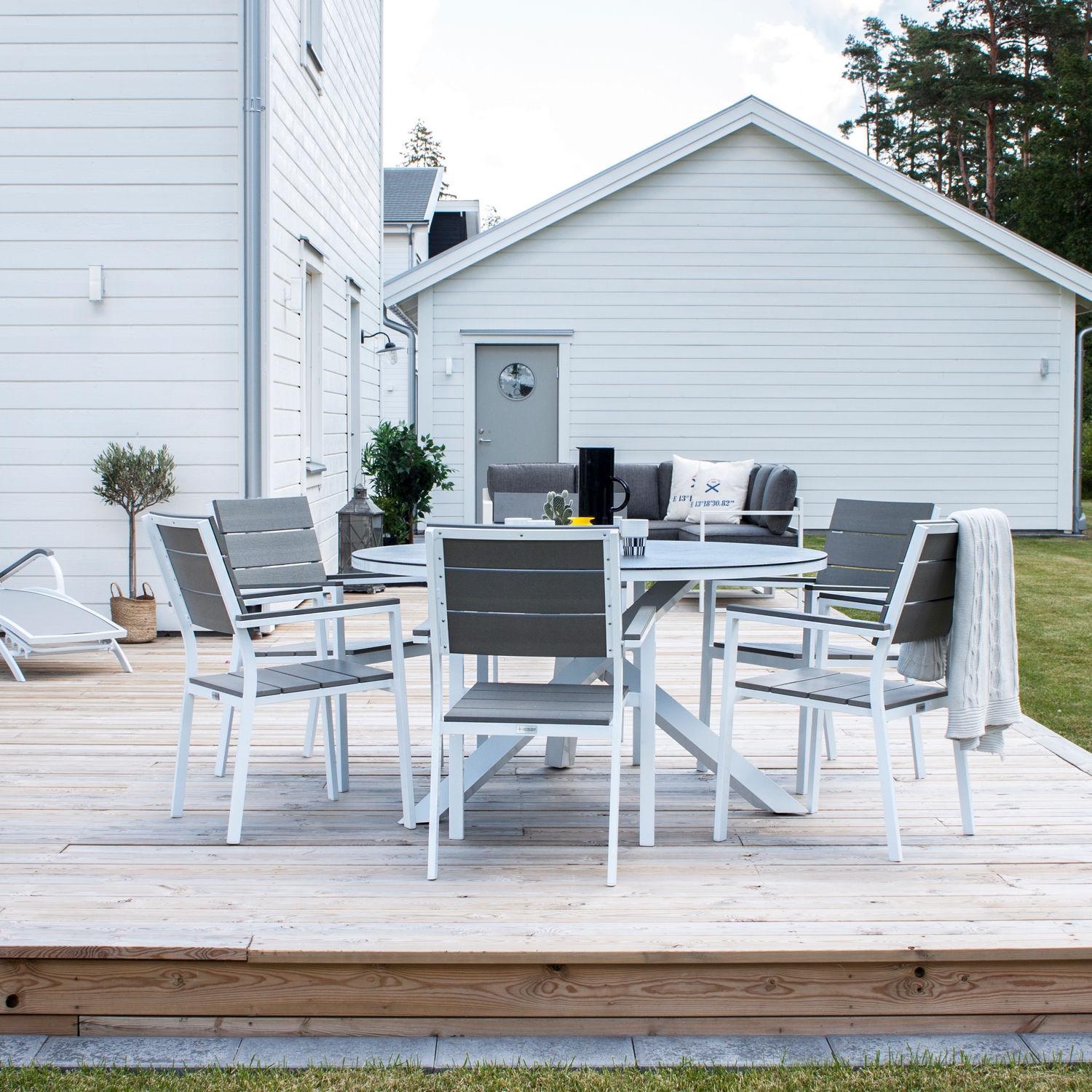 Spisegruppe Venture Home Copacabana med 6 Lova Lenestoler