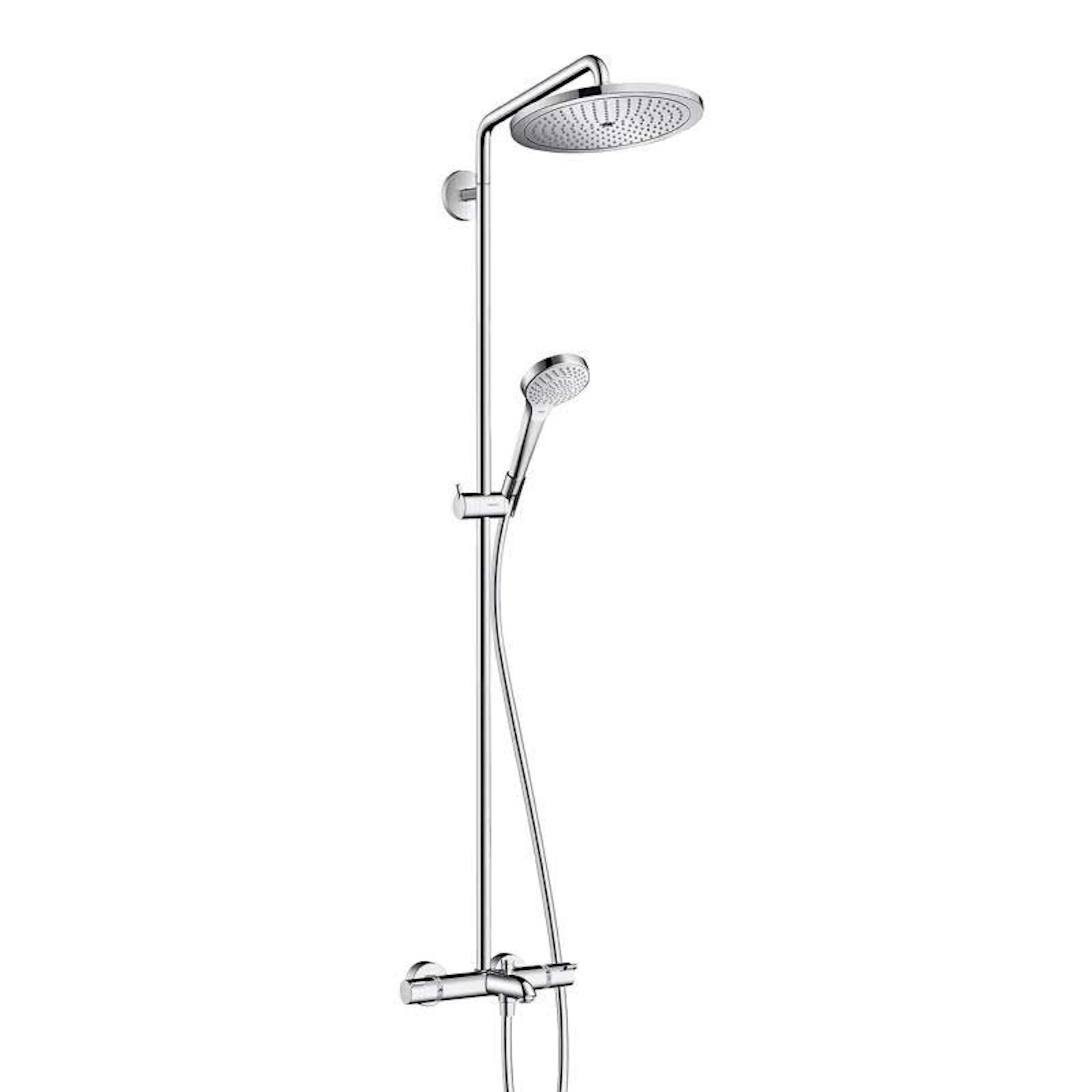 Takdusjsett Hansgrohe Croma Select S 280 Air 1jet Showerpipe med Badekarbatteri