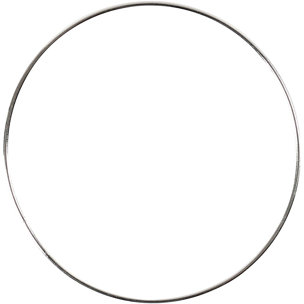 Metallring, silver, Dia. 7 cm, tjocklek 1,5 mm, 10 st./ 1 fö Sølv, Diameter: 70 mm