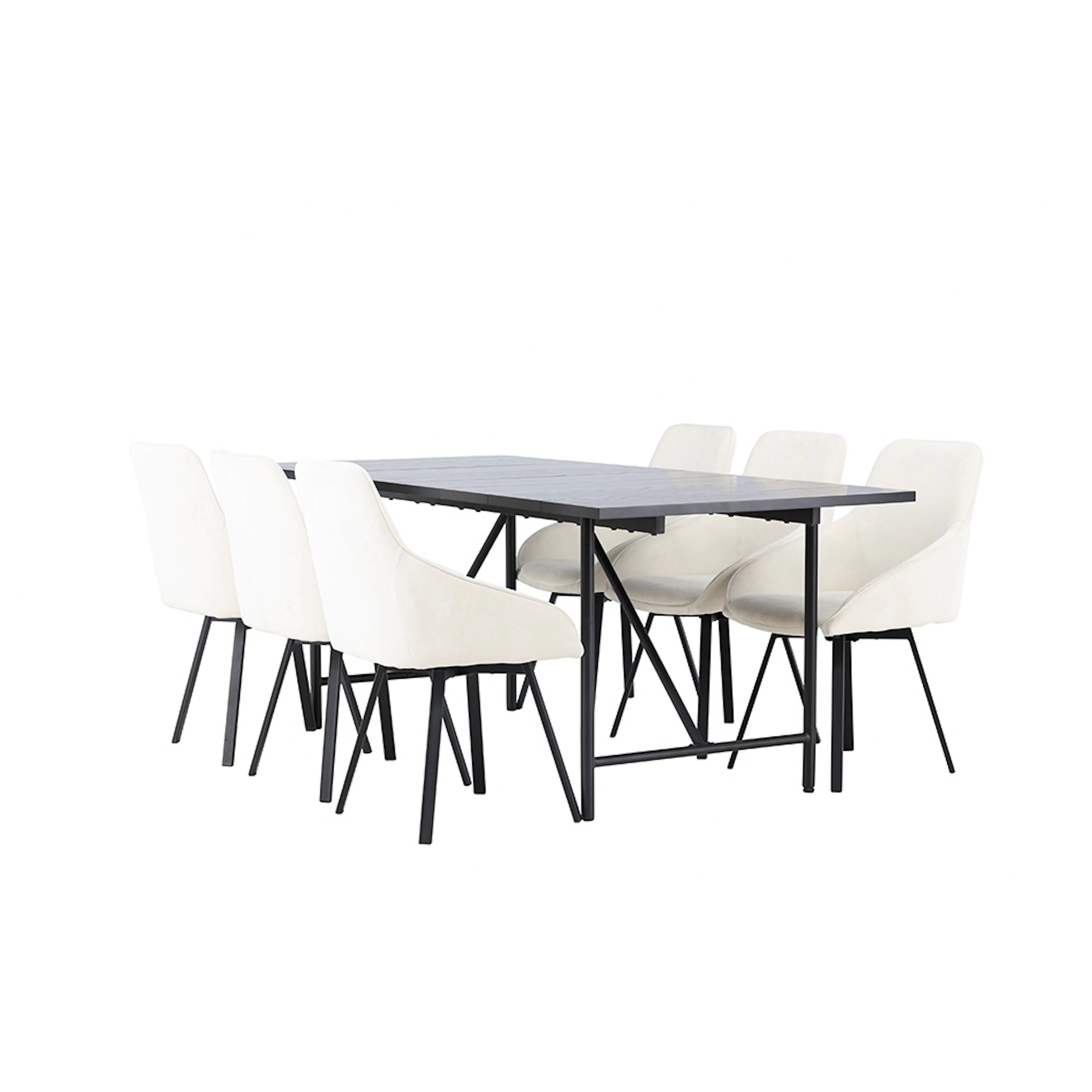 Spisegruppe Venture Home Astrid med 6 Rosie Stoler