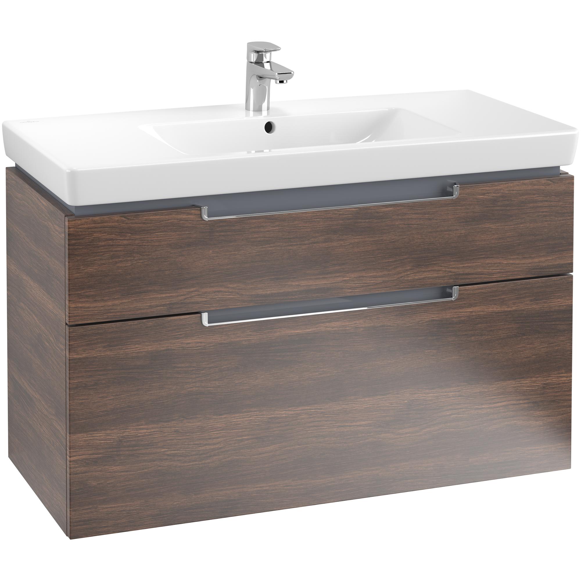 Tvättställsskåp Villeroy & Boch Subway 2.0 med 2 Lådor för Skåpstvättställ
