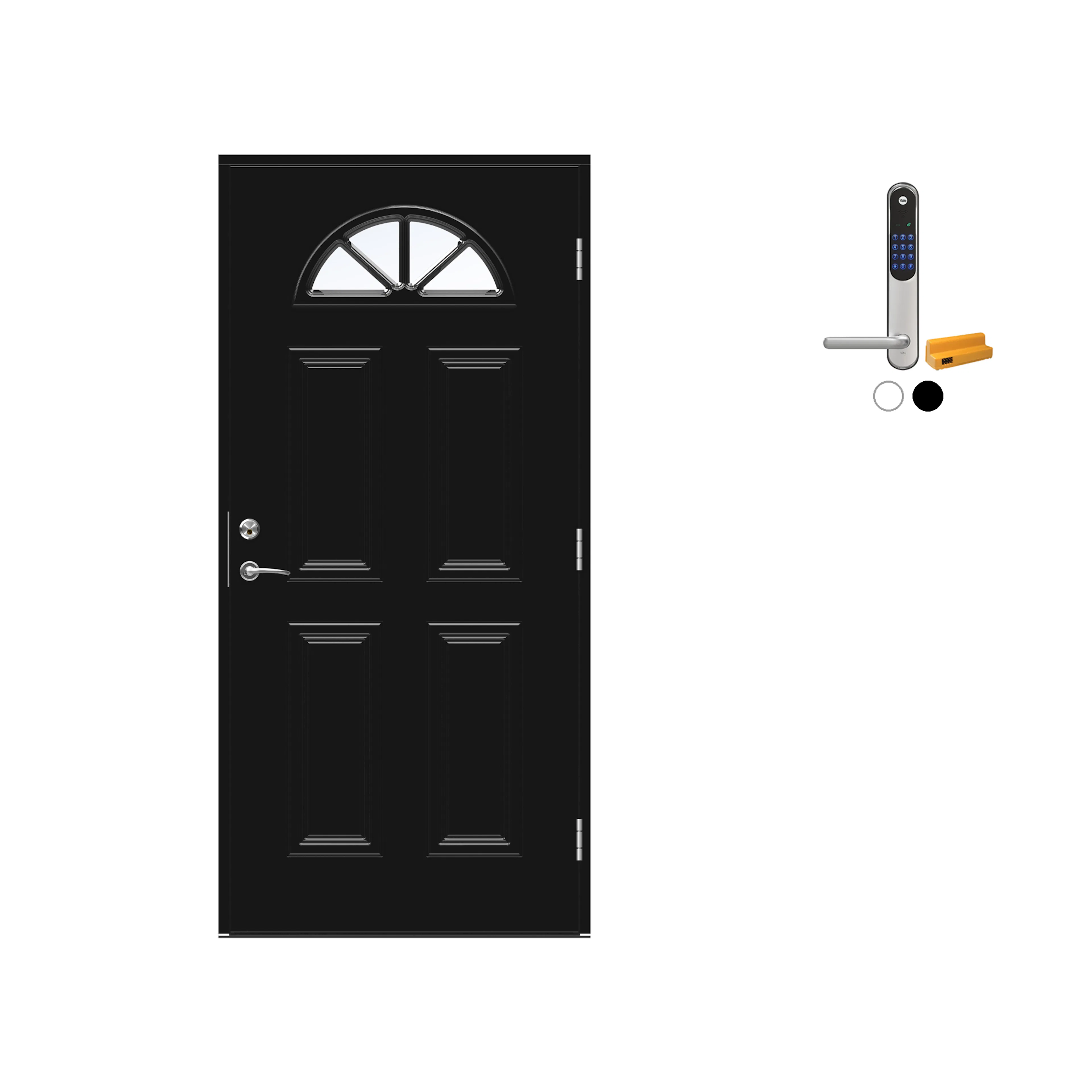 Ytterdør Swedoor Advance-Line Classic Clementi med Yale Doorman Classic Home