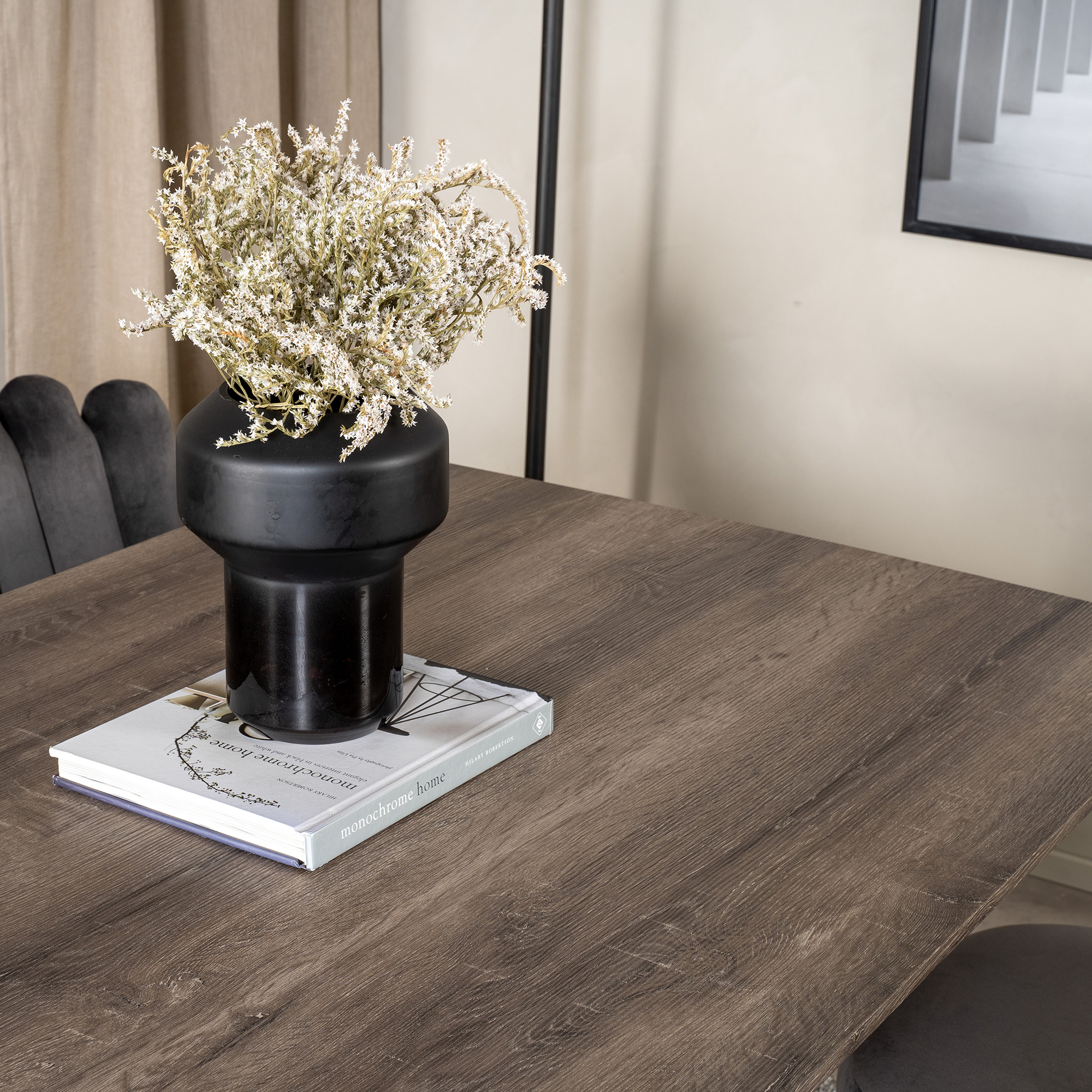 Spisegruppe furniture/fashion Madde med 6 Limhamn Light Stoler