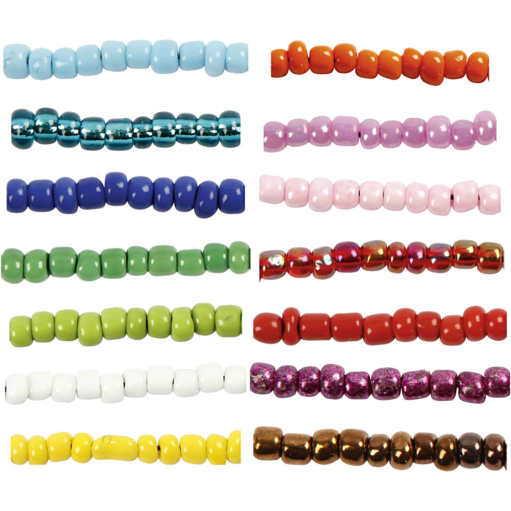 Rocaillesperler Creativ Company D3 mm Str 8/0 Hullstr 0,6-1,0 mm 14x25 g/1 Pk