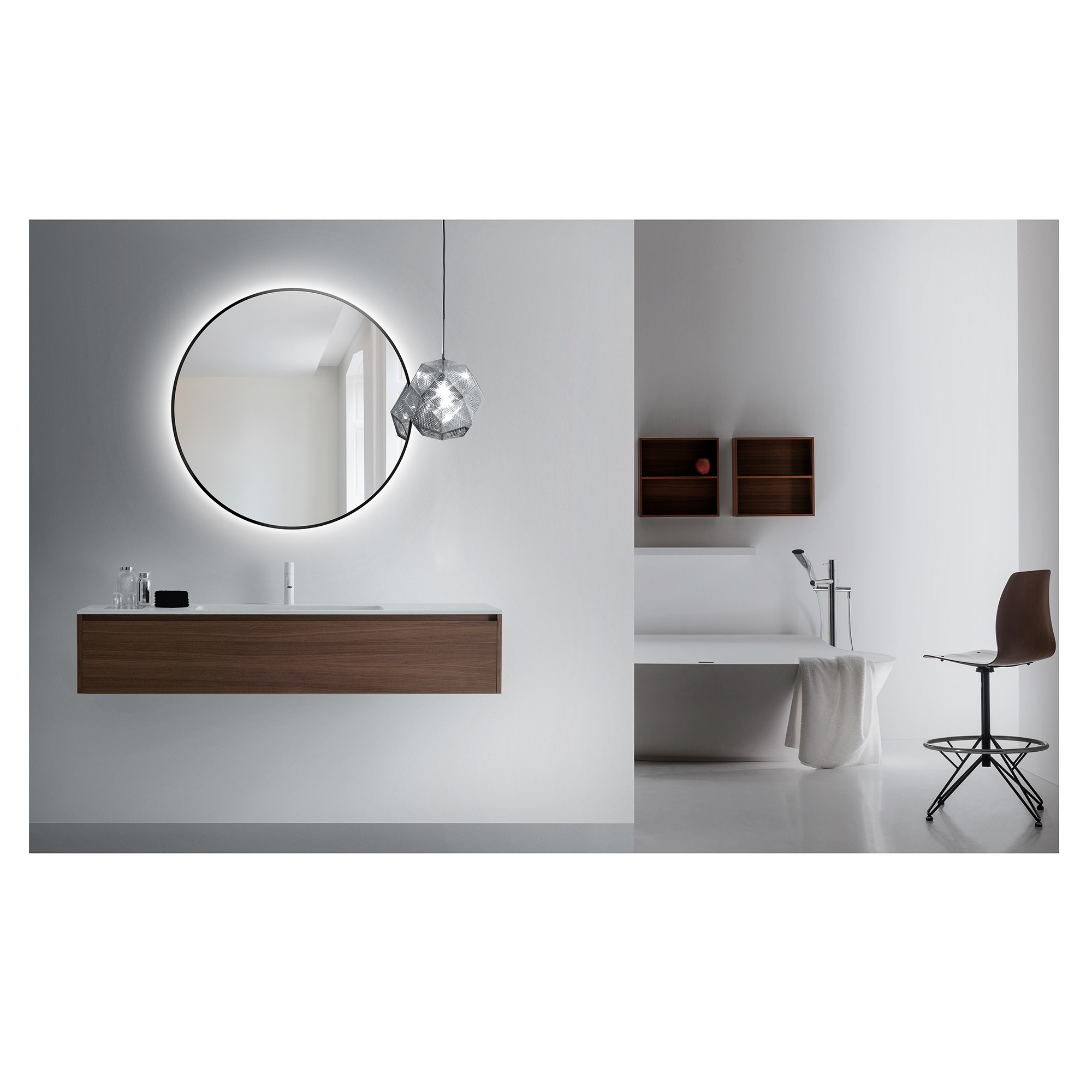 Spegel Bathlife Spira med LED Belysning
