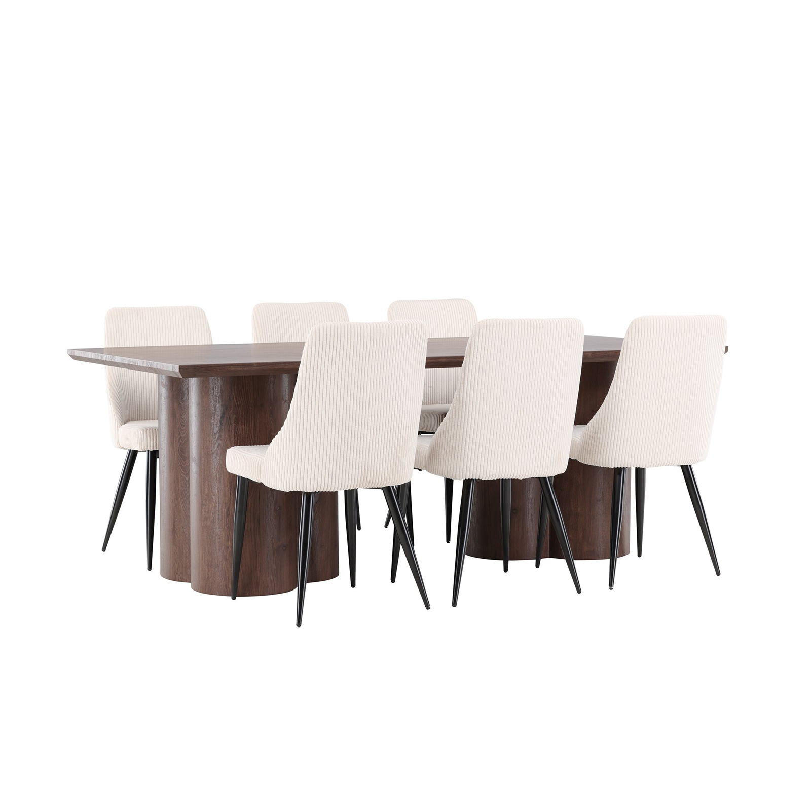 Spisegruppe Venture Home Olivia 210 med 6 stk Leone Stoler