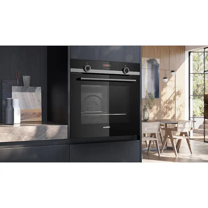 Innbyggingsovn Siemens iQ300 HQ574AER3 med Dampfunksjon og ActiveClean