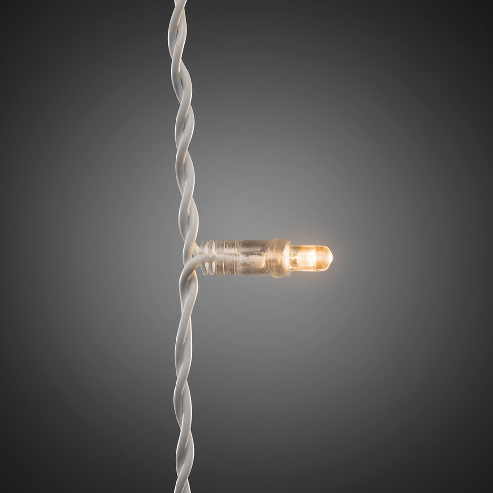 Tillägg istapp /4920/ 100 amber M-LED vit soft cable IP44 Amber/Hvit