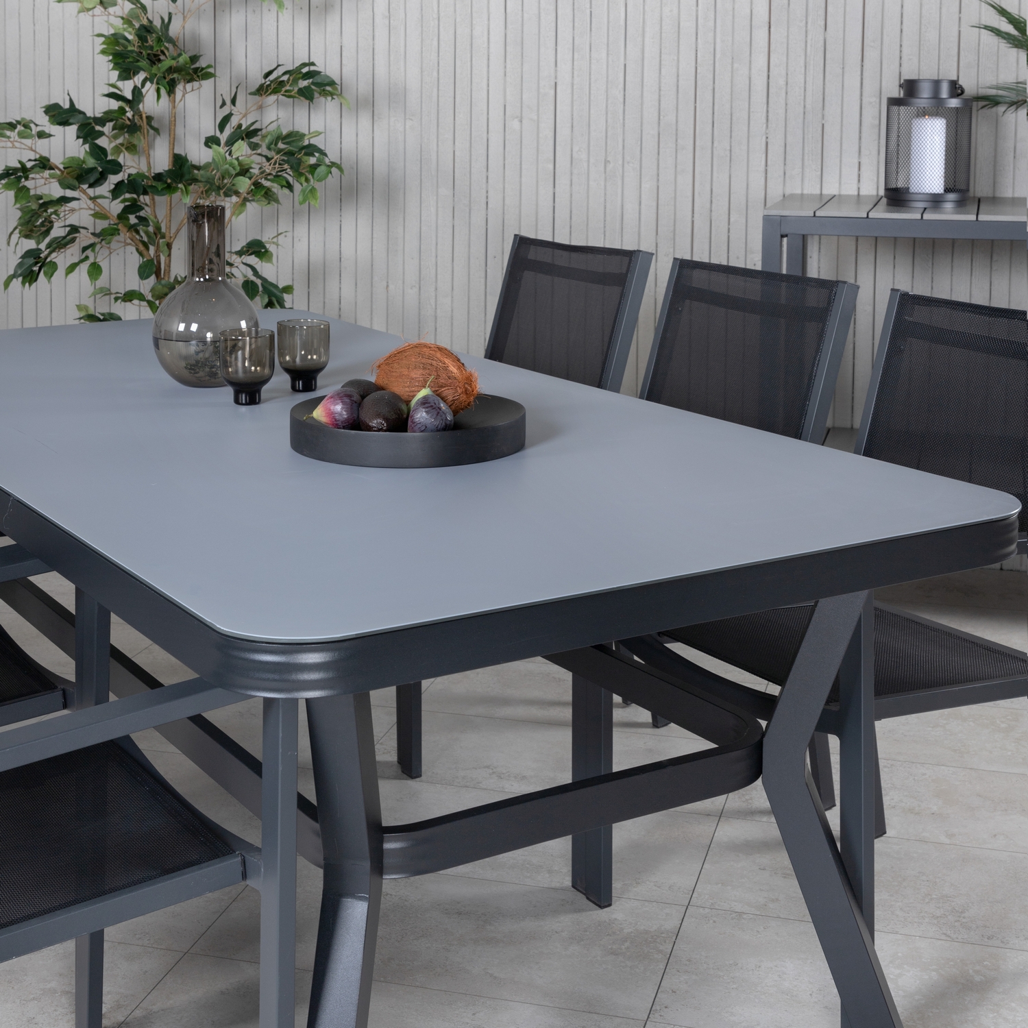 Spisegruppe Venture Home Vyn med 6 Curz Stablebare Spisestoler