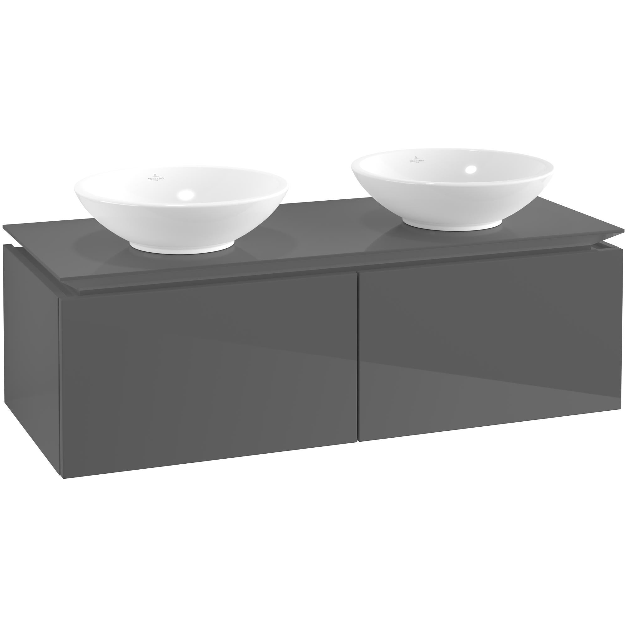 Tvättställsskåp Villeroy & Boch Legato Kompakt 1200 med 2 Lådor för Två Ytmonterade Tvättställ | badrum - badrumsmobler - tvattstallsskap-och-kommod | KakelKungen