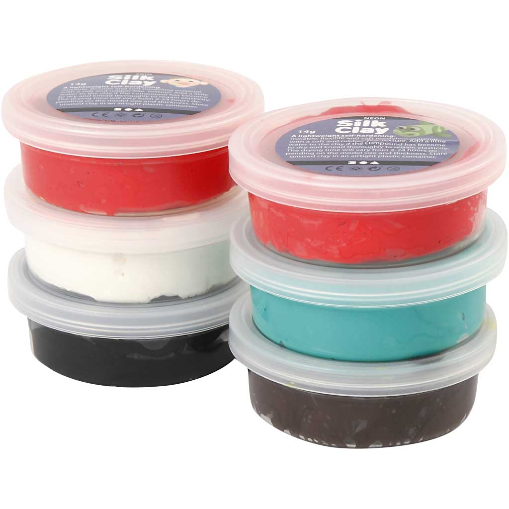 Silk Clay Creativ Company Ass Farger 6x14 g/1 Pk